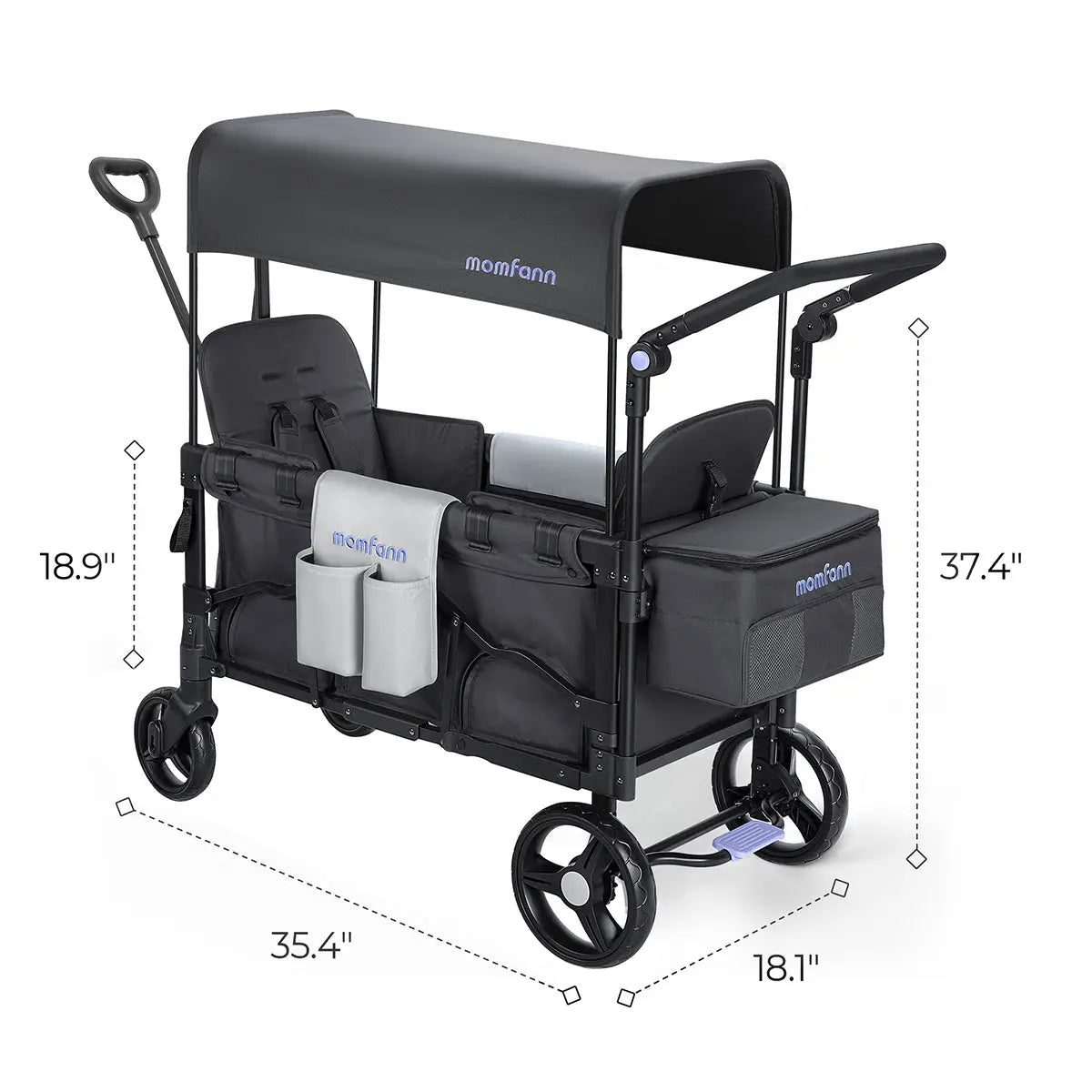 Momfann Stroller Wagon for Kids – 2-Seater All-Terrain Baby Wagon